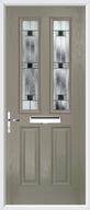 2 Panel 2 Square Composite Door aspen glass