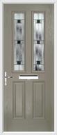 2 Panel 2 Square Composite Door aspen glass