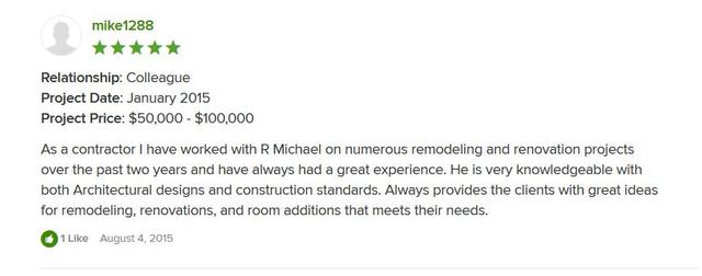 Mike Martin Contractor Houzz 5 Star Review