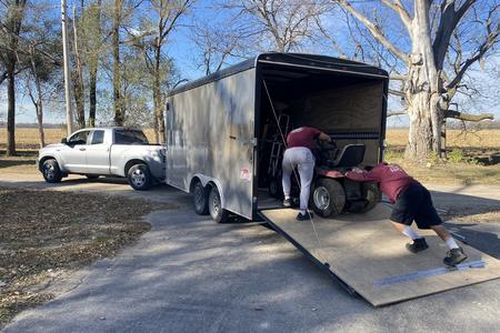 riding lawn mower removal