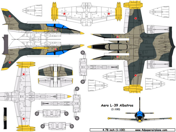 4D model template of Aero L-39 Albatros