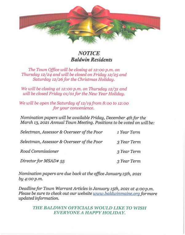 Municipal office Town Of Baldwin, Maine Baldwin, Me