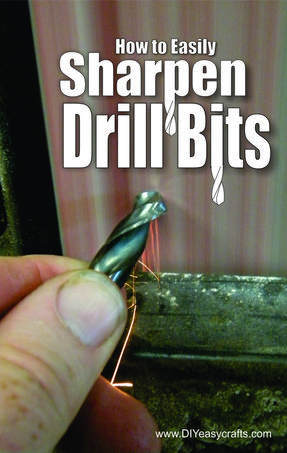 How to easily sharpen drill bits. FREE step by step instructions. www.DIYeasycrafts.com