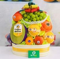 Giỏ hoa quả nhập khẩu đẹp Ngọc Châu fruits