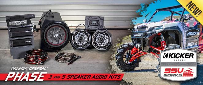 Polaris General Audio System Canton Ohio - kicker side by side audio for polaris general speakers canton akron ohio