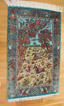 Qum silk rug