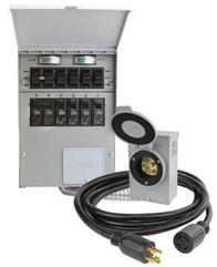 Plugs Geneforce backup Power System, generator input plug, generator output receptacle, generator outlet, generator automatic transfer switch, generator bypass switch, generator outlet