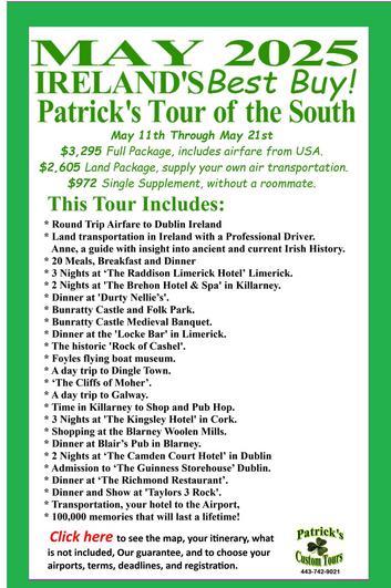 PATRICK'S 2025 TOUR OF THE SOUTH