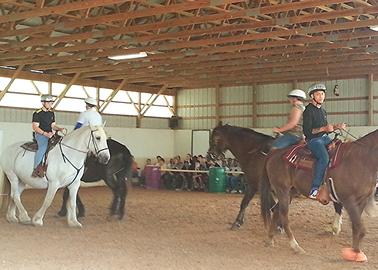 Opportunities for therapeutic horseback riding and other animal therapy may be available