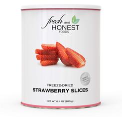Fresh and Honest Foods 100% All-Natural Freeze-Dried Strawberries #10 Can – 45 Servings