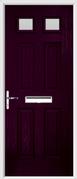 4 Panel 2 Square Composite Door obscure glass