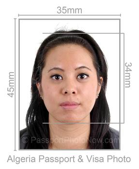 Algeria Passport and Visa Photo