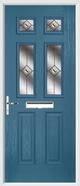 2 Panel 4 Square Composite Door fusion glass