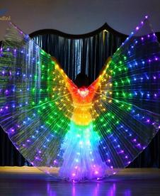 Children's Luminous Angel Butterfly Wings LED Luminescent Colour Cloak Children Dancers Stage Performance Belly Dancing Carnival Party Photo Prop