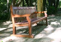 decorative landscaping bench.