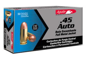 .45 caliber Auto full metal jacket bullets