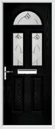 2 panel 2 square 1 arch composite door fusion art glass