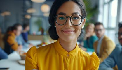 Business lady at a meeting