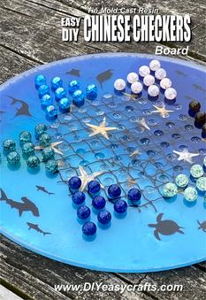 Cast resin Chinese Checkers boards. www.DIYeasycrafts.com