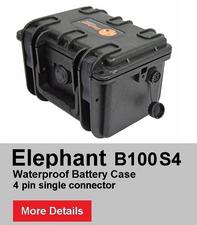 Elephant B095S4 Waterproof Battery Case box for Kayak boats Fish finder GPS  +