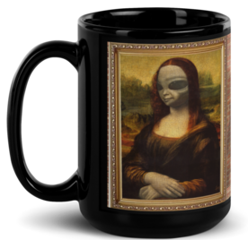 Alien Lisa Black Glossy ​Coffee/Tea Mug by Spiz