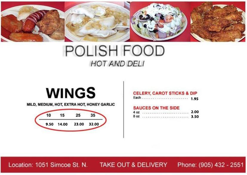 Polish Food Oshawa 905.432.2551 1051 Simcoe Street North