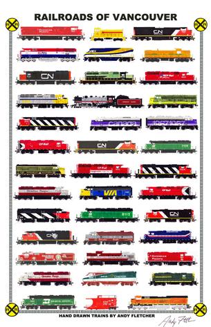 Railroads of Utah 11"x17" Railroad Poster by Andy Fletcher signed 