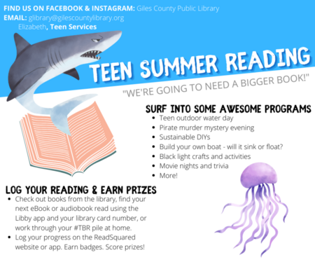 Summer Reading info for teens