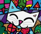 Romero Britto Midnight Cat