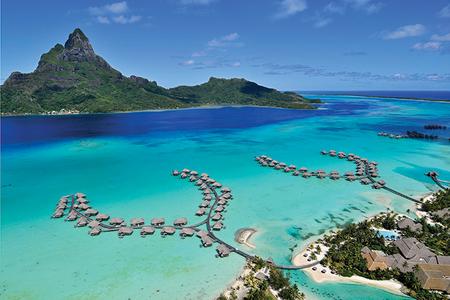 INTERCONTINENTAL BORA BORA & THALASSO SPA: Overview of Overwater bungalows