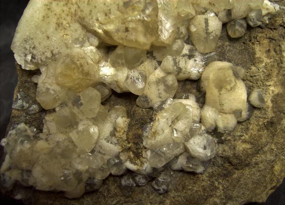 fluorescent calcite crystals, Clay Center, Ottawa County, Ohio, ex Robert Batic, ex Kohnowich