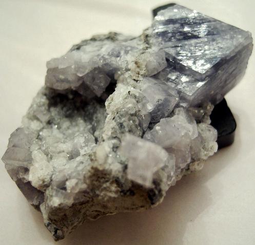 CELESTINE Celestite, CALCITE, STRONTIANITE - Meckley's Quarry, Mandata, Northumberland County, Pennsylvania, USA