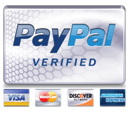 PayPal Verified, Visa, Mastercard, Discover, American Express, Accepted