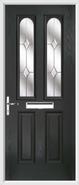 2 Panel 2 Arch Composite Door jewel glass