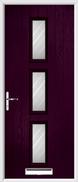 3 Square Composite Door stripes glass