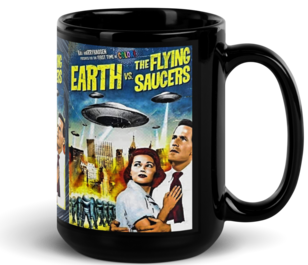 Earth vs The Flying Saucers Black Glossy ​Coffee/Tea Mug