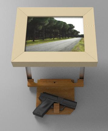 Secret hidden compartment Picture Frame Gun Safe. www.DIYeasycrafts.com