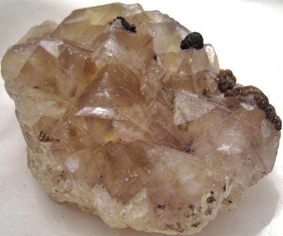 fluorescent FLUORITE, SIDERITE - Hilton Mine, Scordale, Hilton (Murton), Escarpment District, Eden, North Pennines, South Eastern Region (Westmorland), Cumbria, England, United Kingdom