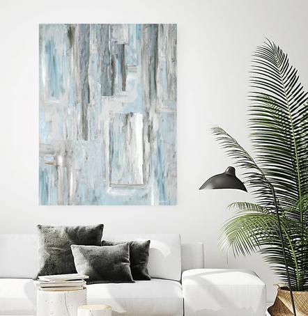 Light blue modern abstract art