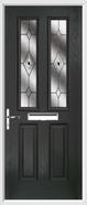 2 Panel 2 Square Composite Door fusion glass