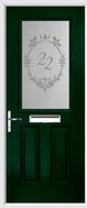 2 Panel 1 Square Composite Door sandblast glass