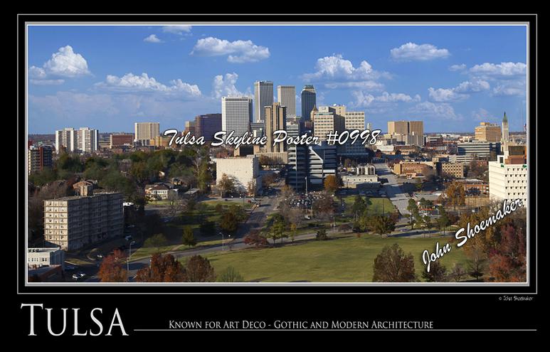 Panoramic Pictures of Tulsa Oklahoma Skylines