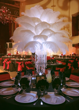 Ostrich Feather Centerpieces, Centerpiece rentals