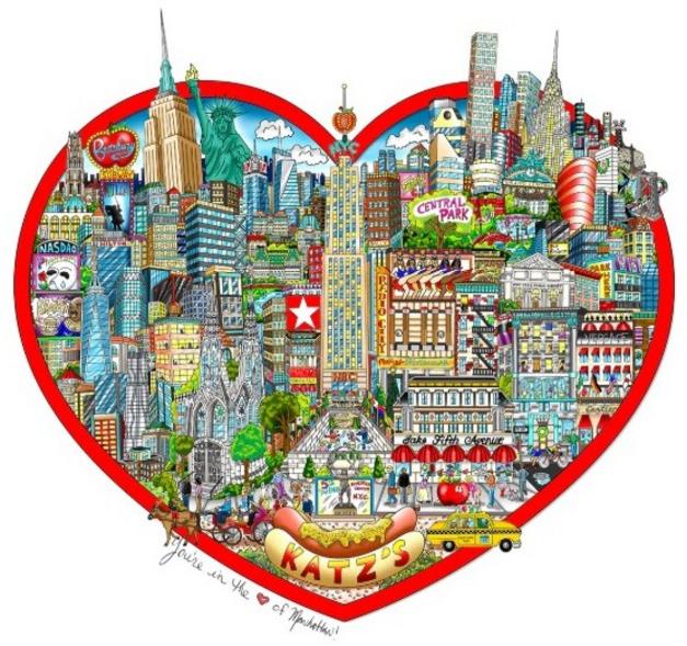 Charles Fazzino You're in the Heart of Manhattan