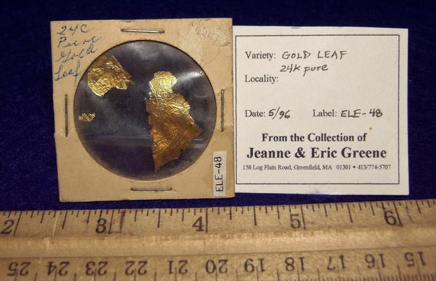 GOLD leaf - ex J and E Greene - unknown location