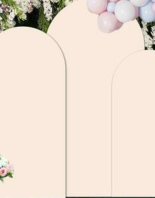 NUDE BACKDROP FABRIC ARCH COVERS FOR RENT
