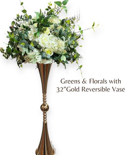 32 Brushed Gold Candlestick (Floral Stand) Rentals