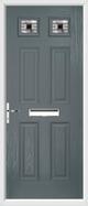 4 Panel 2 Square Door aspen glass