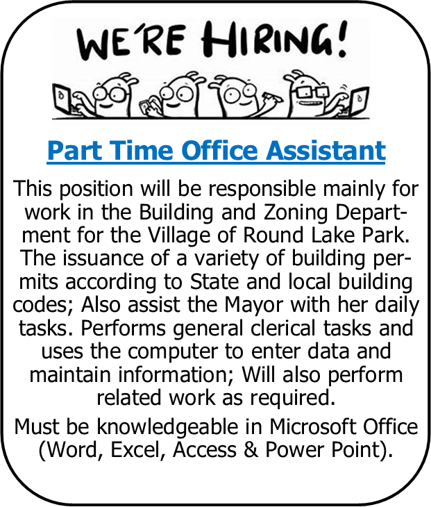 To The Village of Round Lake Park