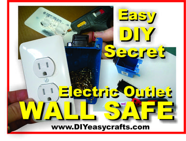 DIY Electric Outlet Wall Safe. www.DIYeasycrafts.com